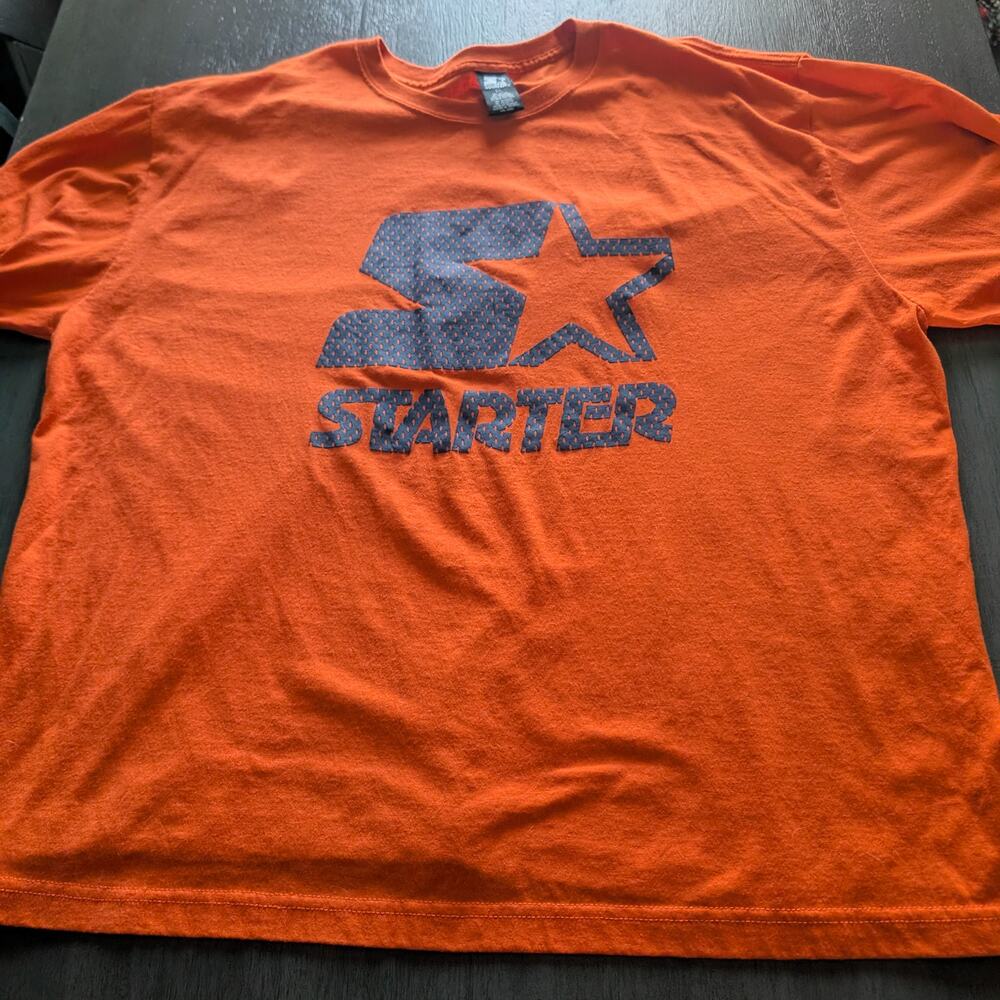 Vintage 90's Retro Starter Men's Long Sleeve T-Shirt Orange - Size 2XL